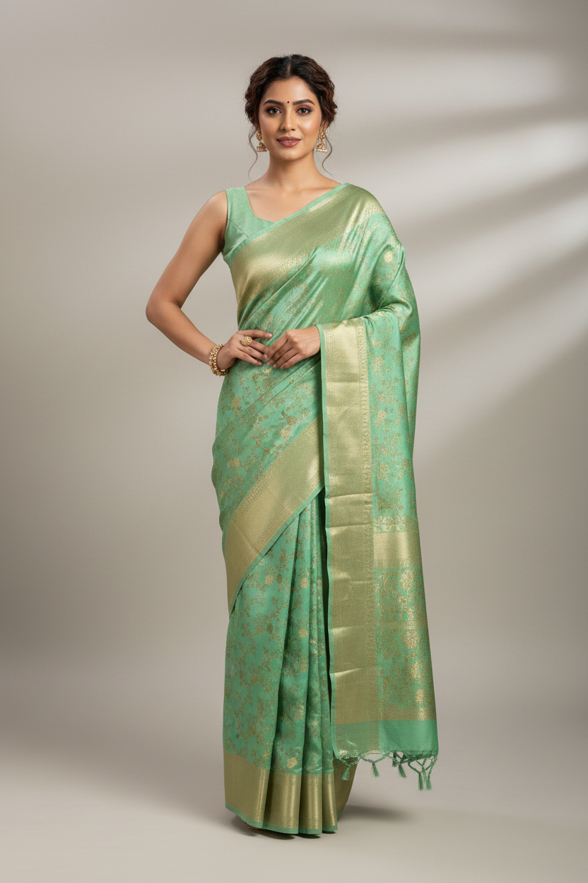 Light Green Soft Silk Saree
