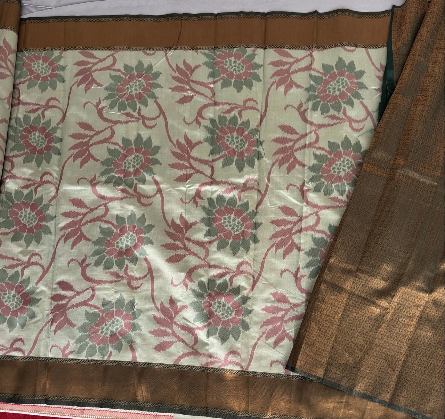 Moss Green Kanjeevaram Silk Saree