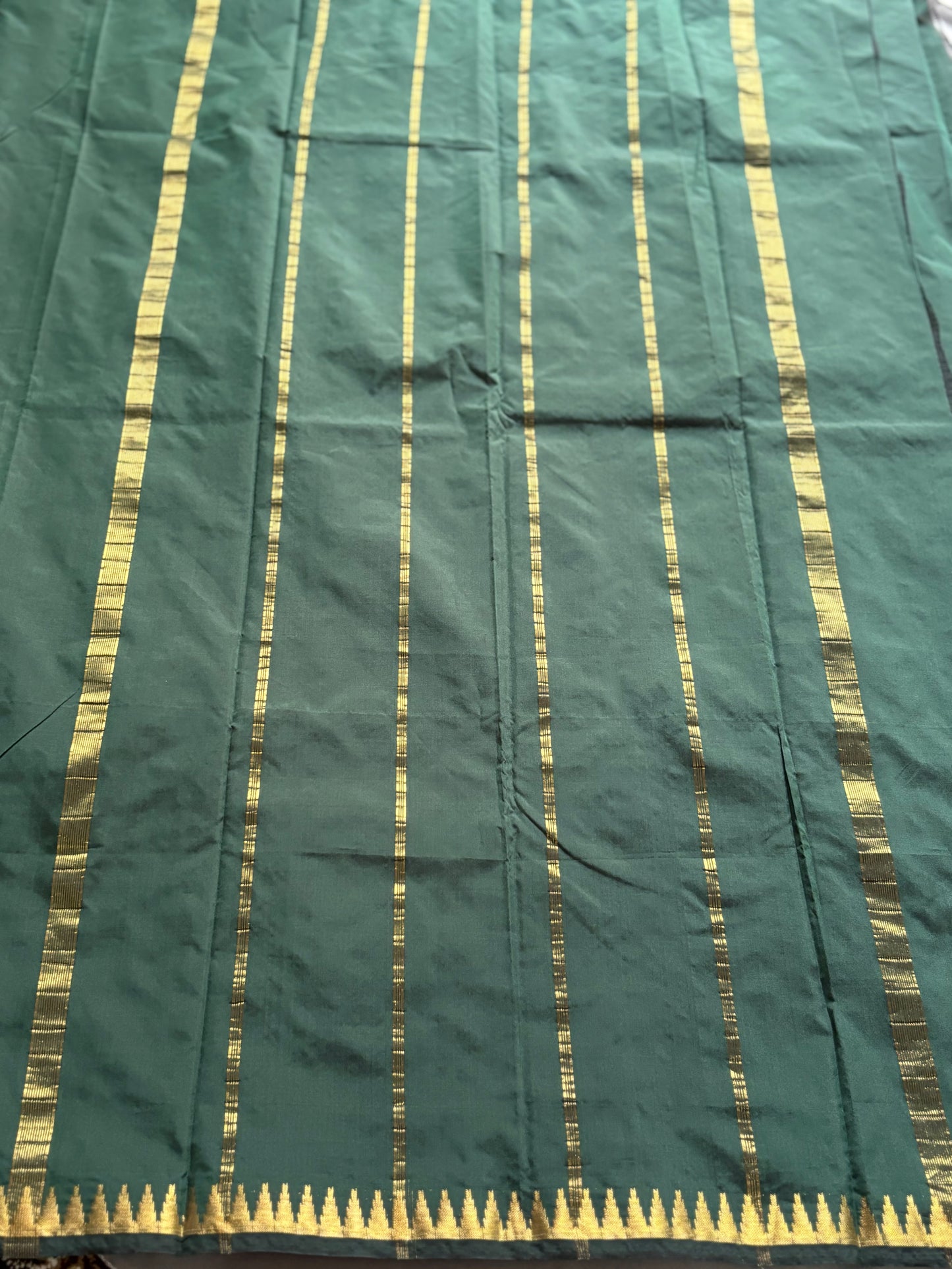 bottle Green Semi Silk Saree