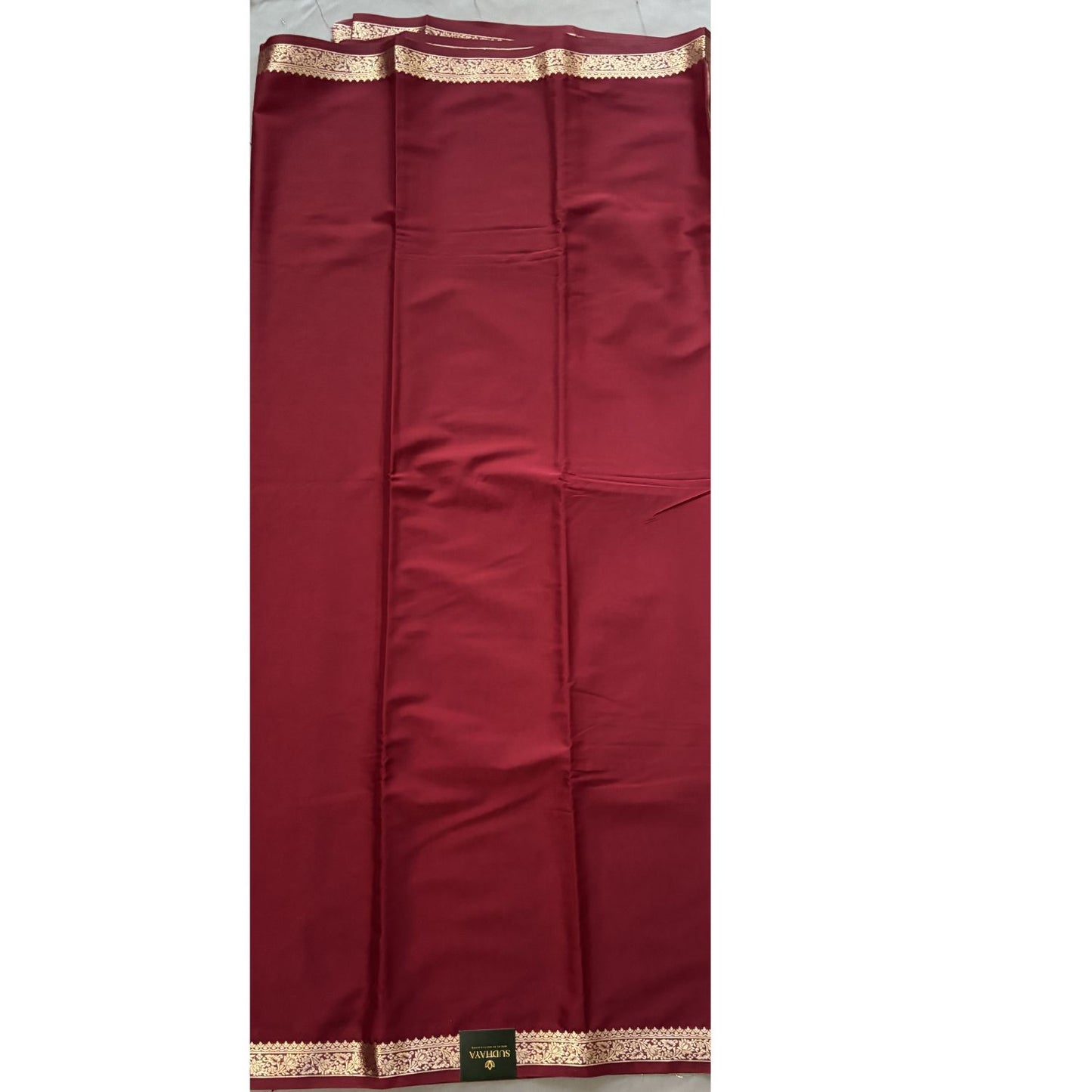 Red Crepe Silk Saree