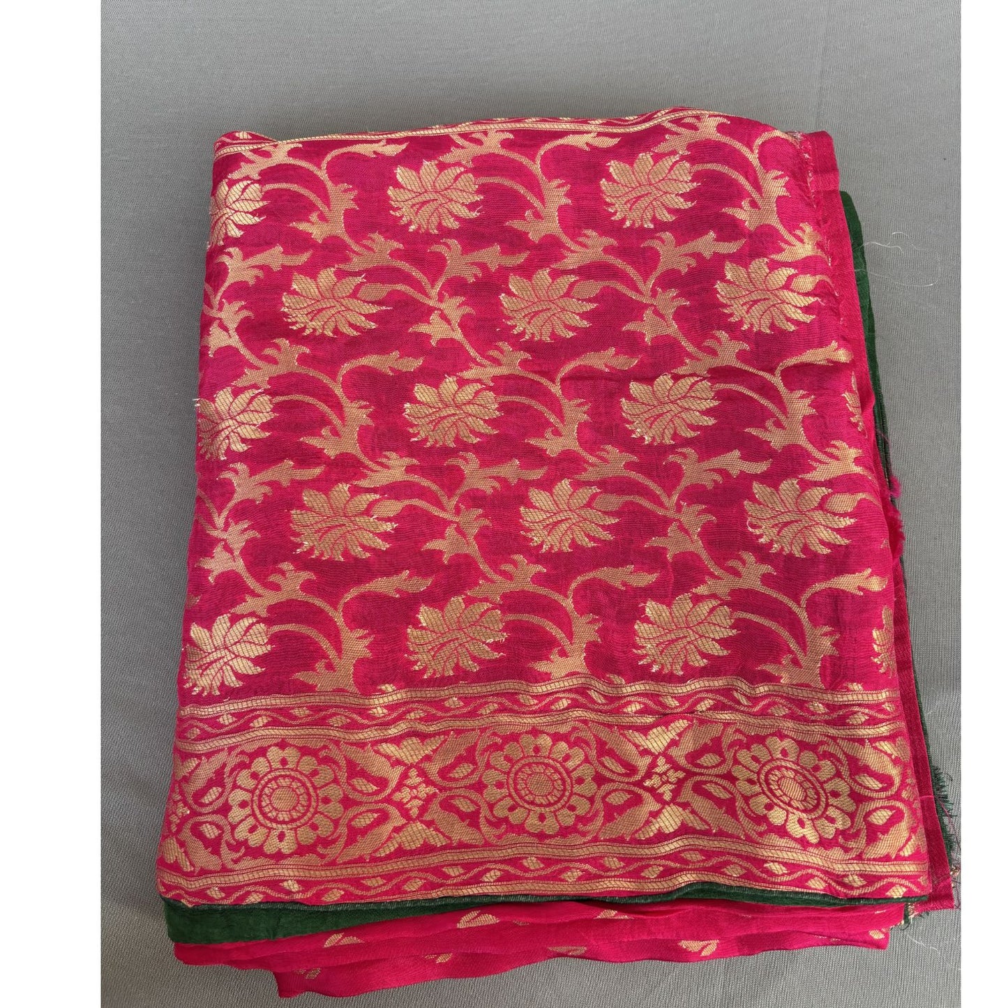 Rani Pink  benarasi satin silk saree