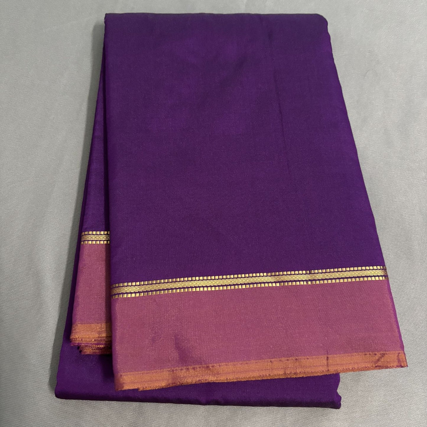 Violet Semi Silk Saree