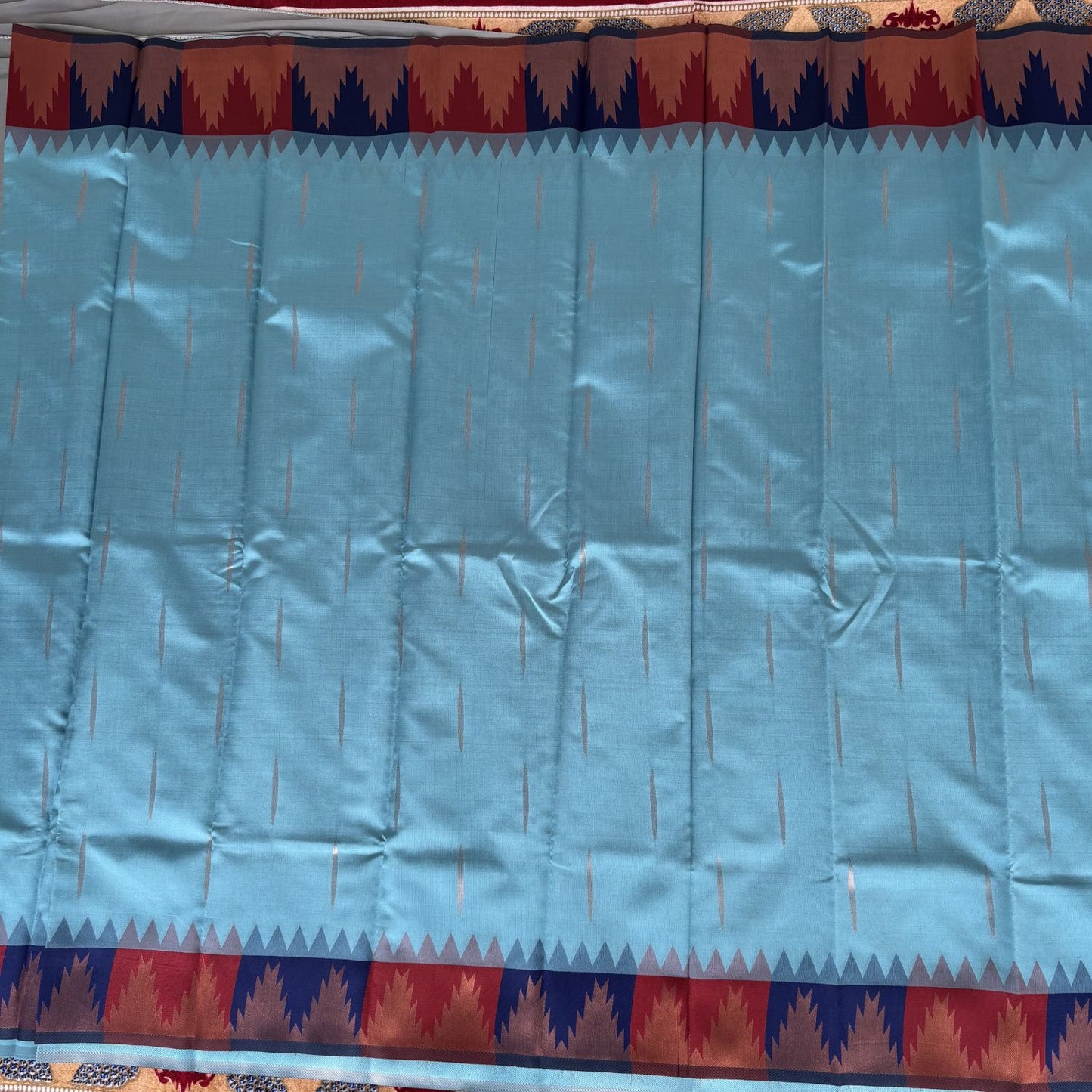 Sky Blue Kanjeevaram Silk Saree