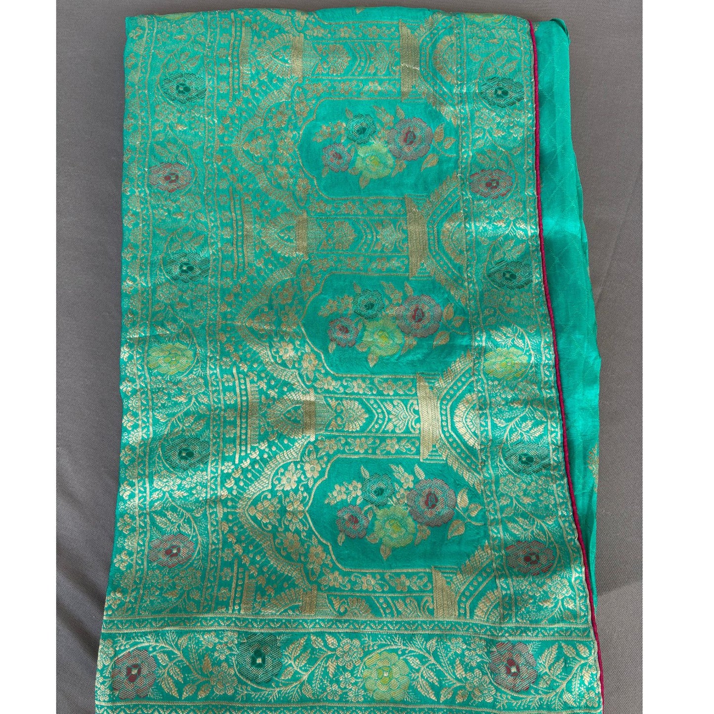 Green benarasi soft silk saree
