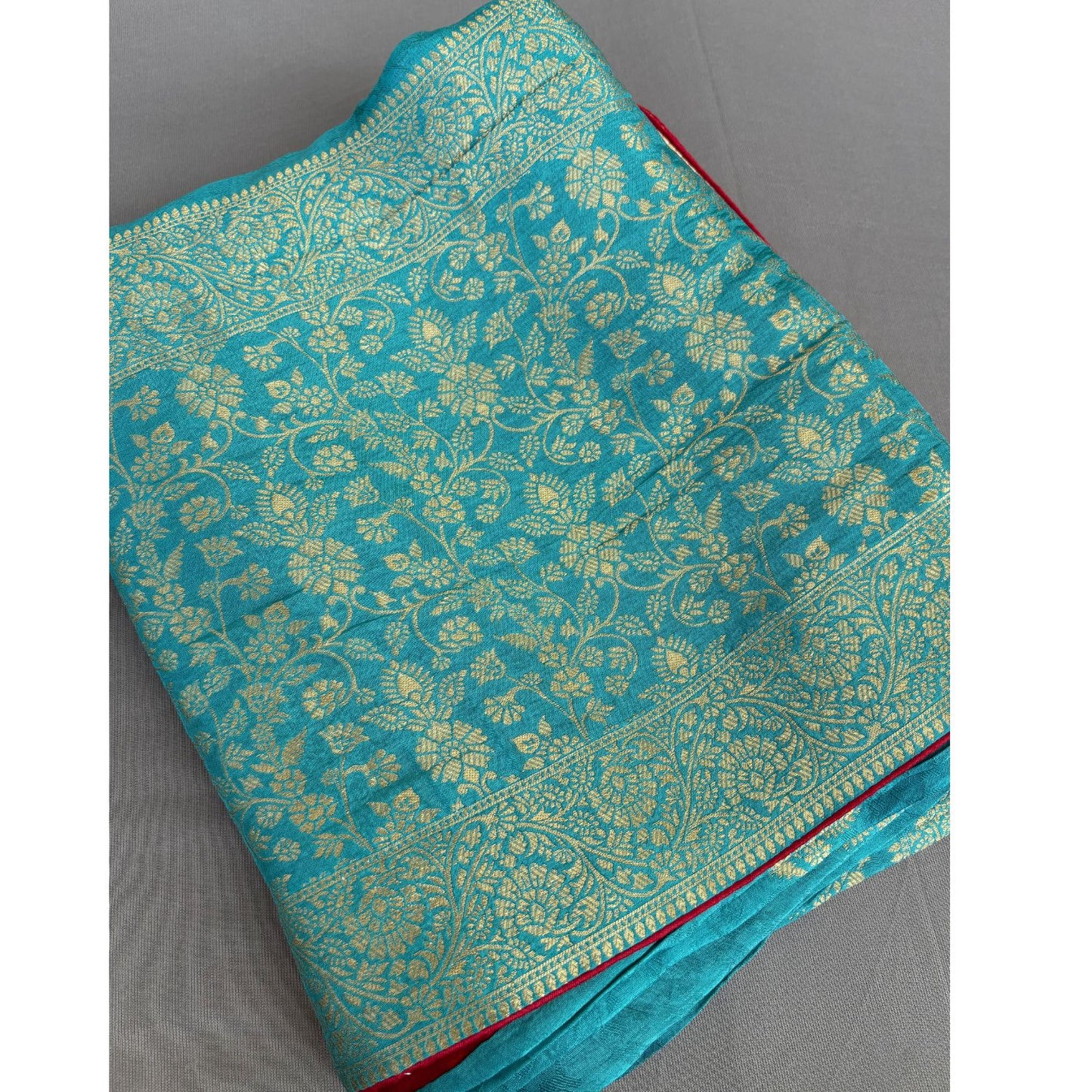 Sky Blue benarasi soft silk saree