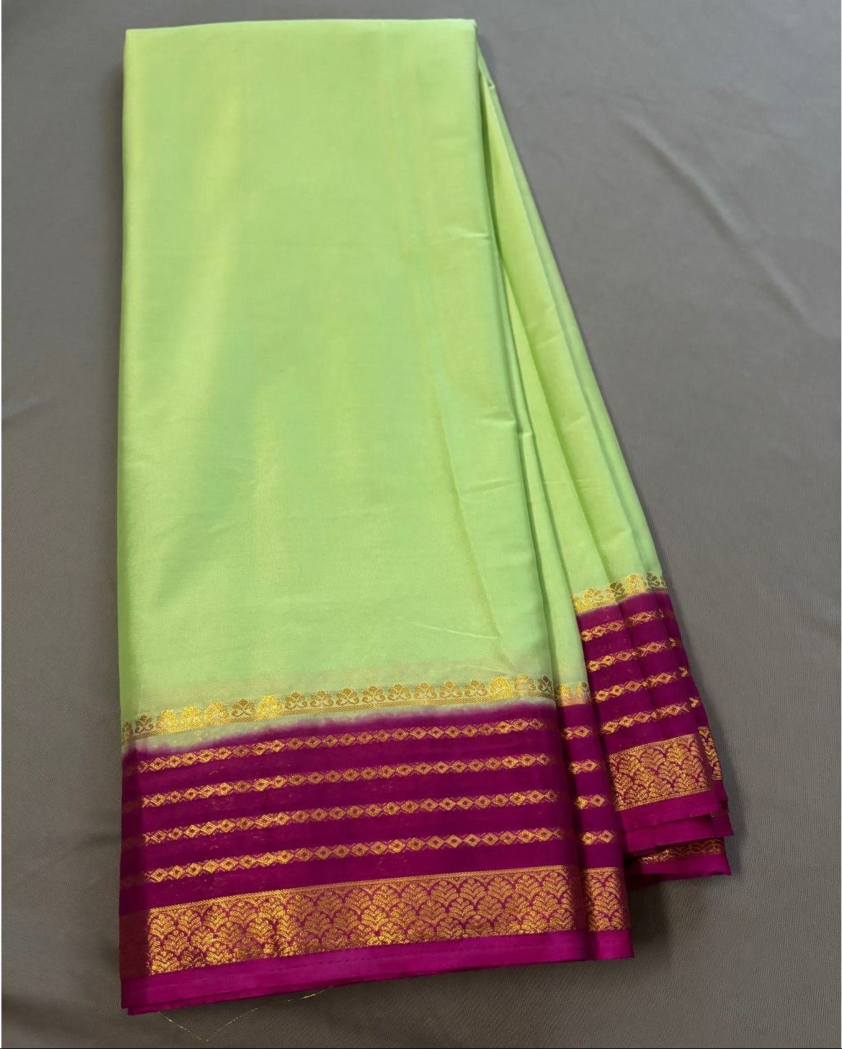 Light Green Mysore Silk Saree