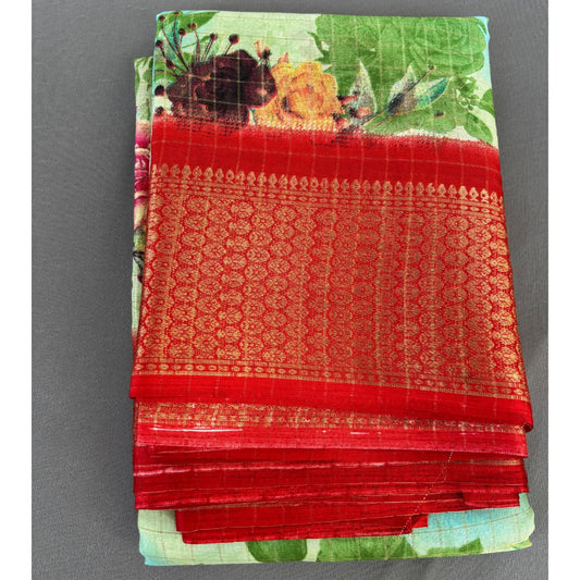 Light Green Dola Silk Saree