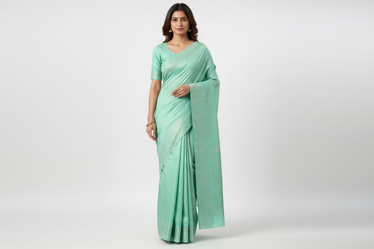Light Blue Kanjeevaram Silk Saree