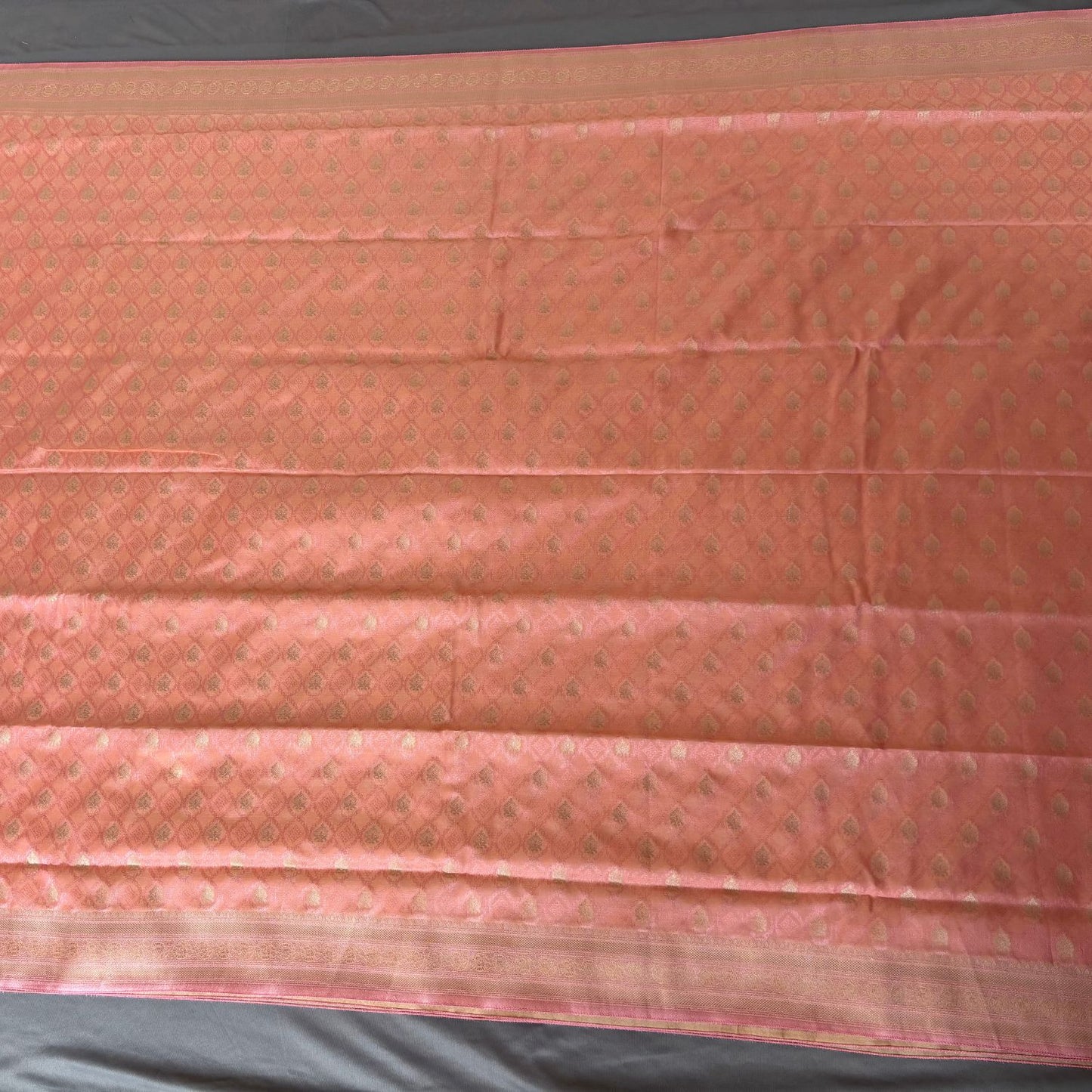 Baby pink small ethnic motif Soft Silk  Saree