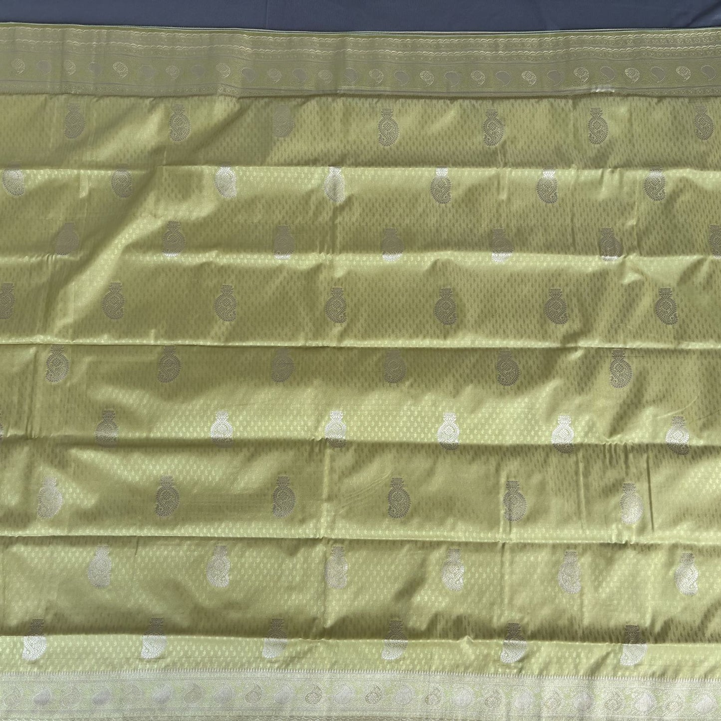 Light Yellow Ethnic Motif Soft Silk Saree