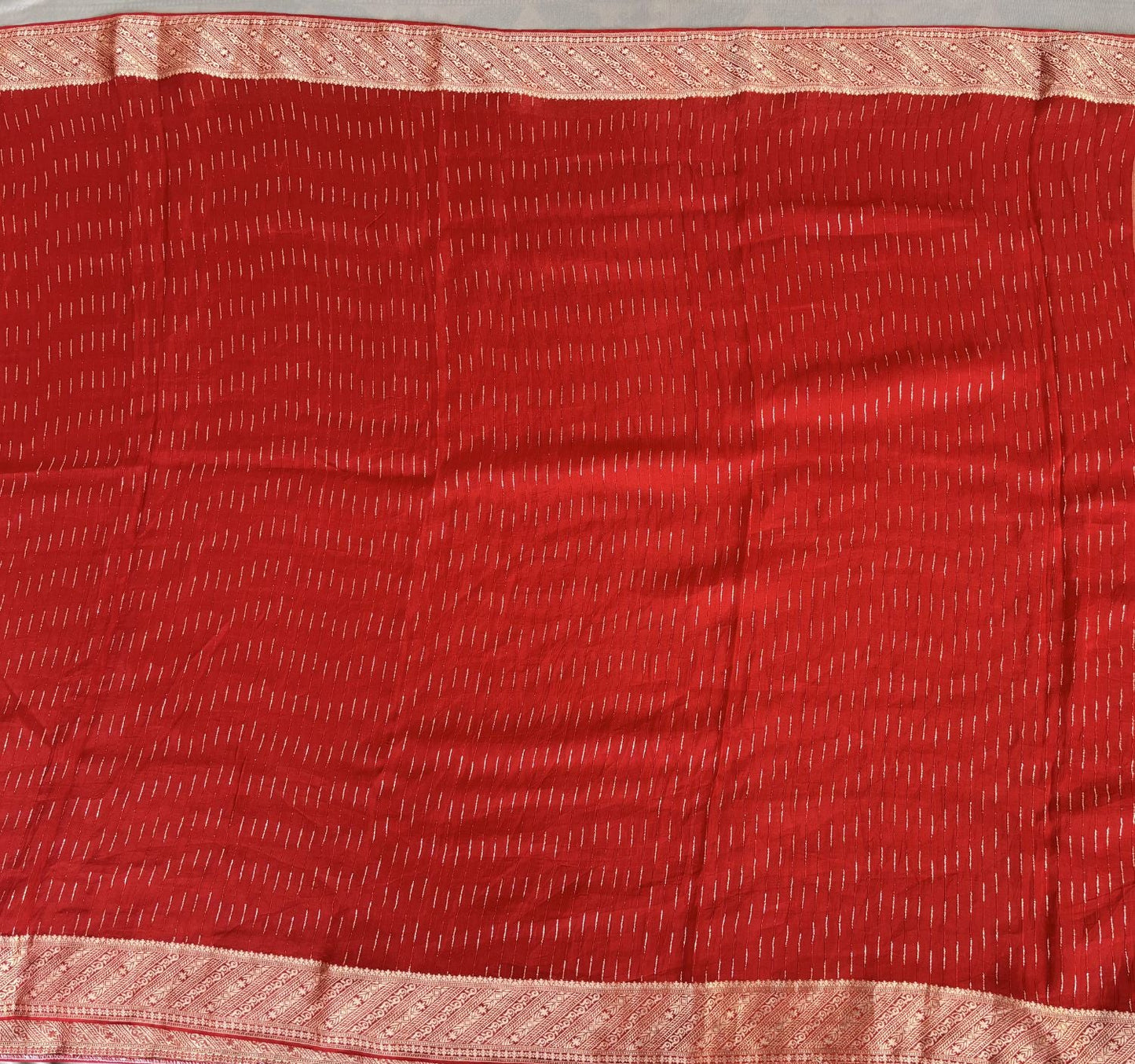 Maroon Benarasi Crepe Silk Saree