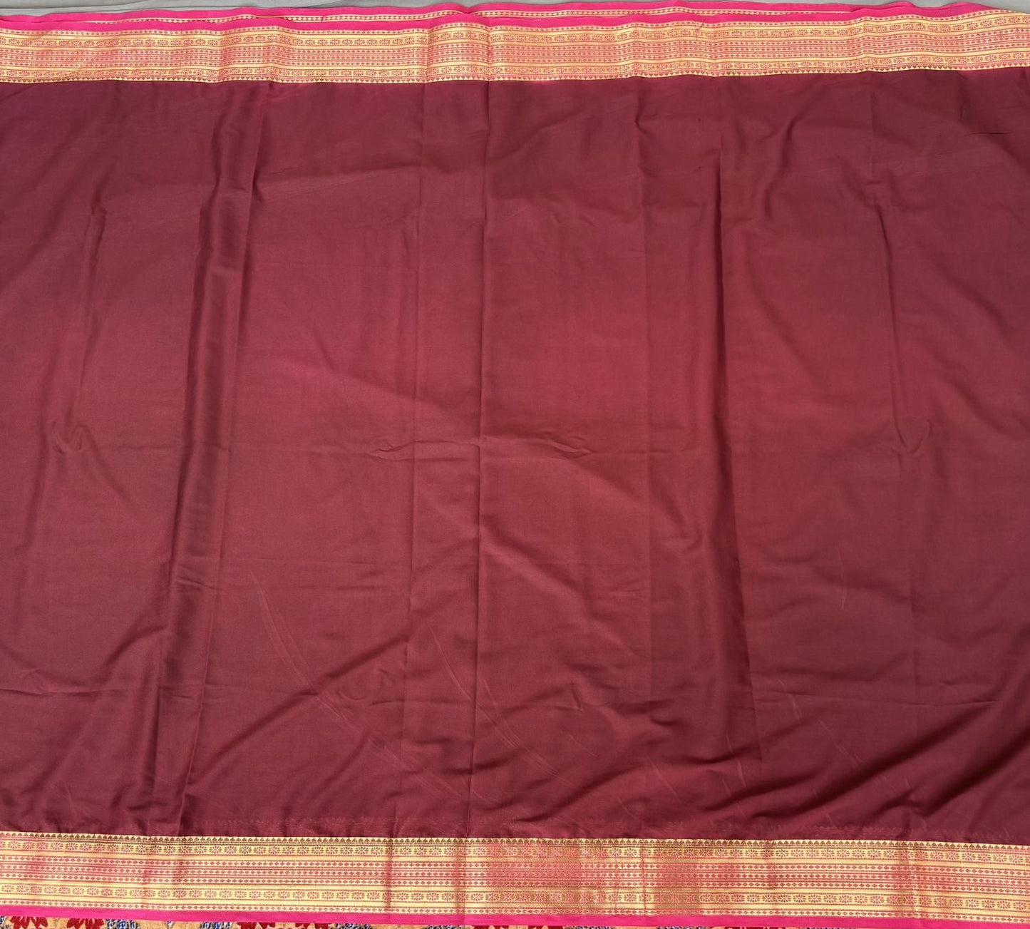 Maroon Mysore Silk Saree