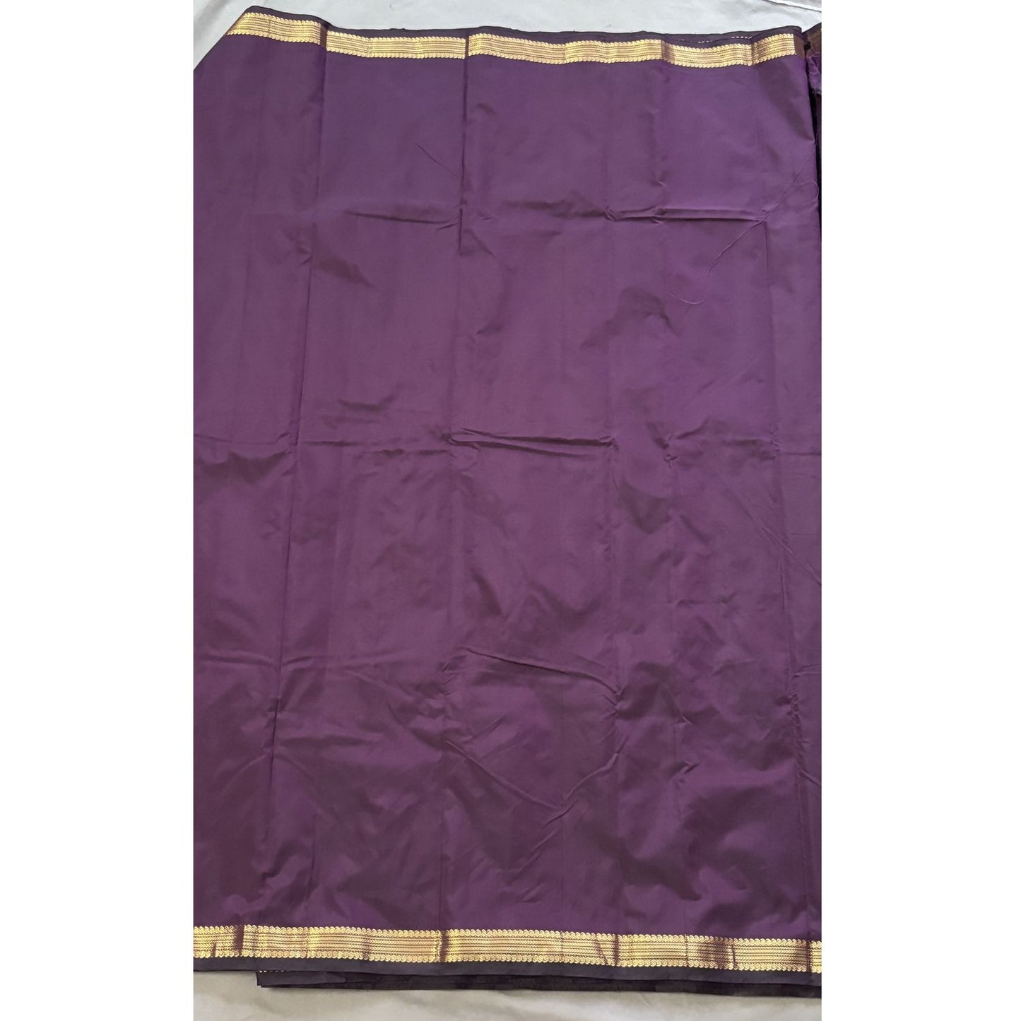 Purple Semi Silk Saree