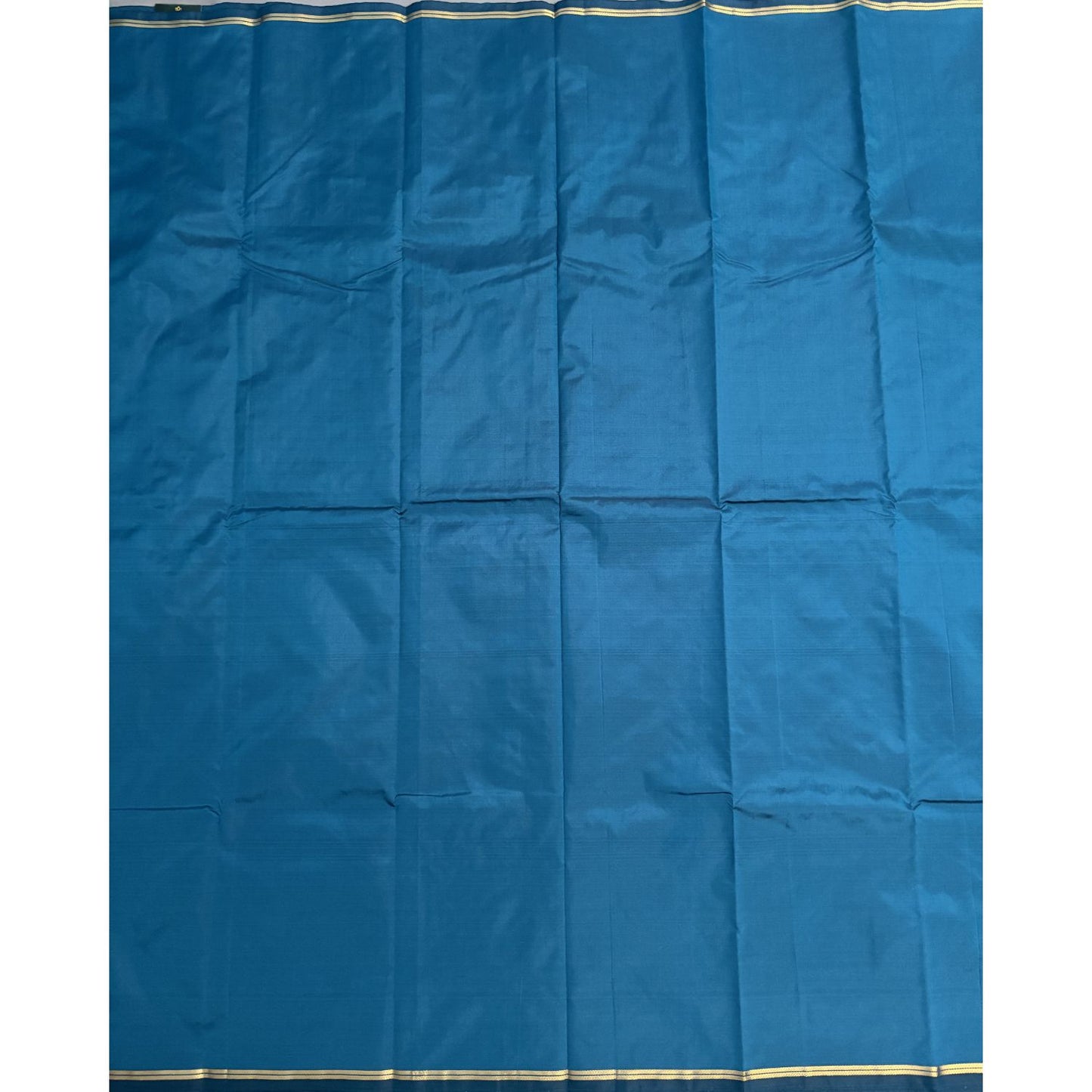 Teal Blue Semi Silk Saree