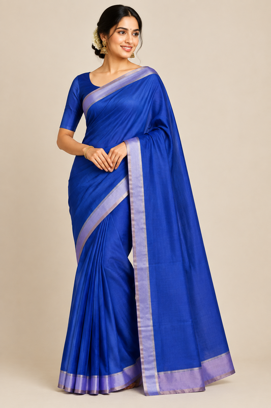 Blue Semi Silk Saree