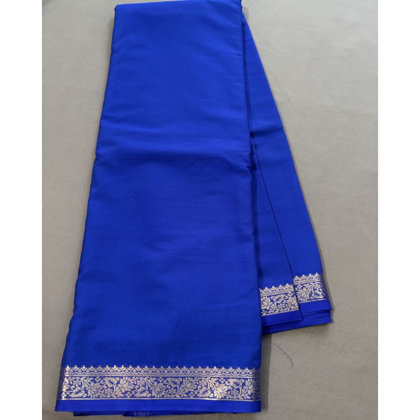 Royal Blue Crepe Silk Saree