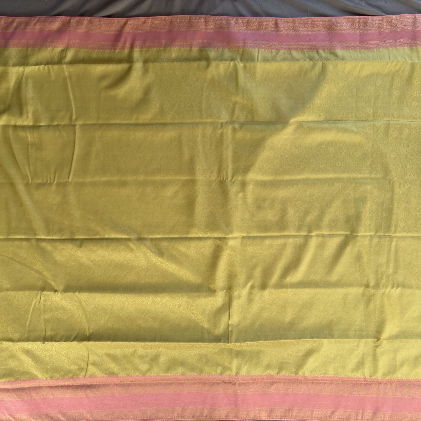 Light Green floral jal Soft Silk Saree