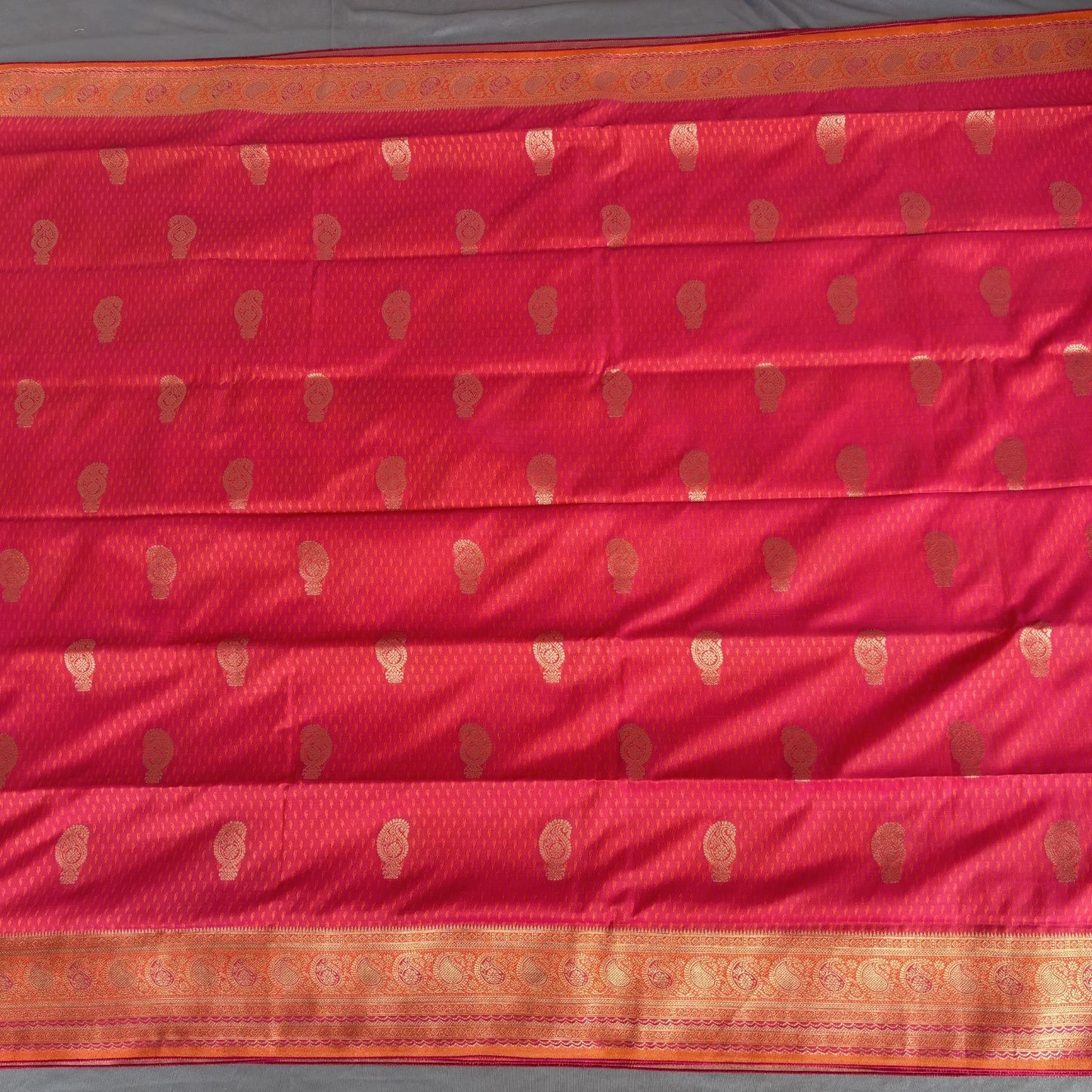 Pink ethnic motif Soft Silk Saree