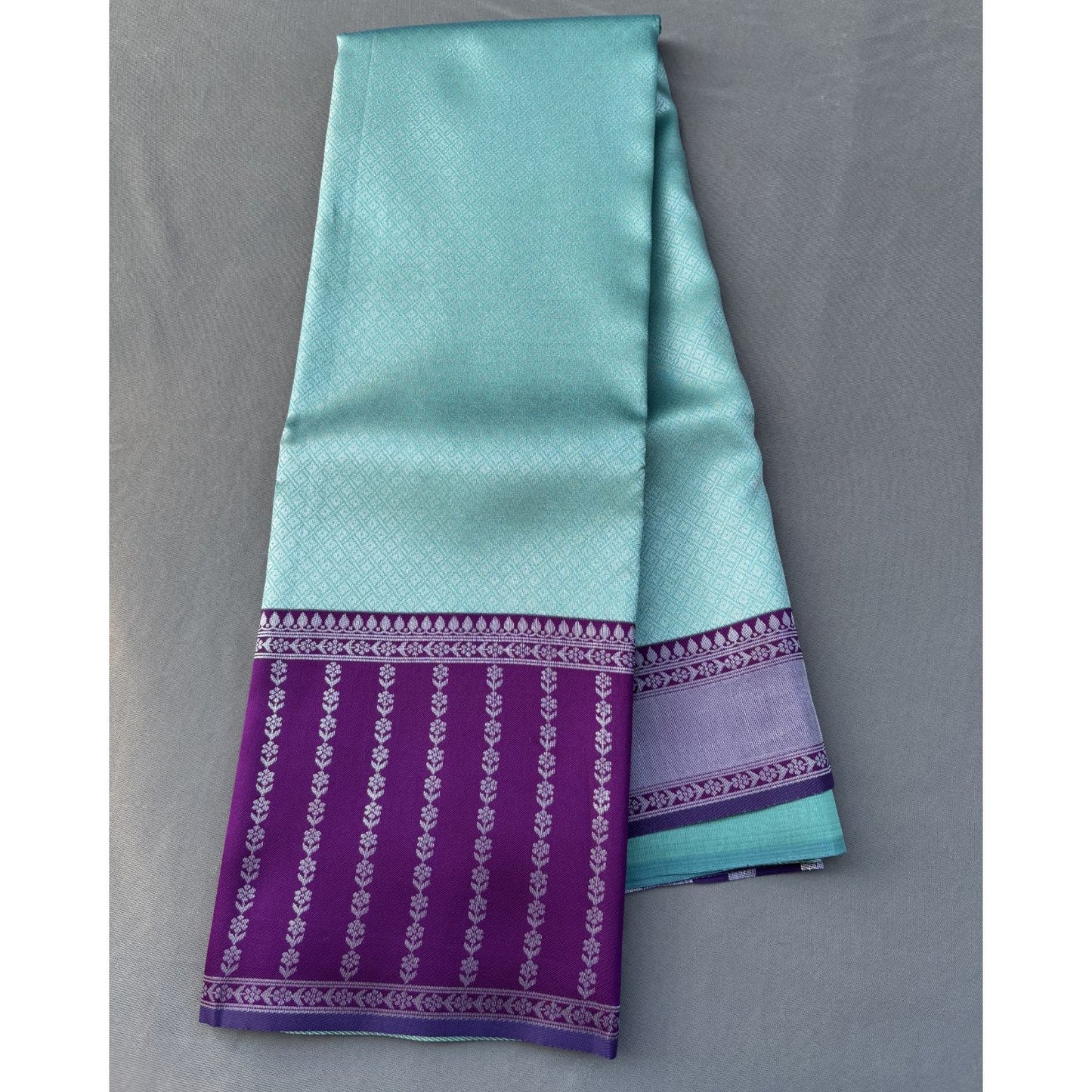 Sky Blue Kanjeevaram Silk Saree