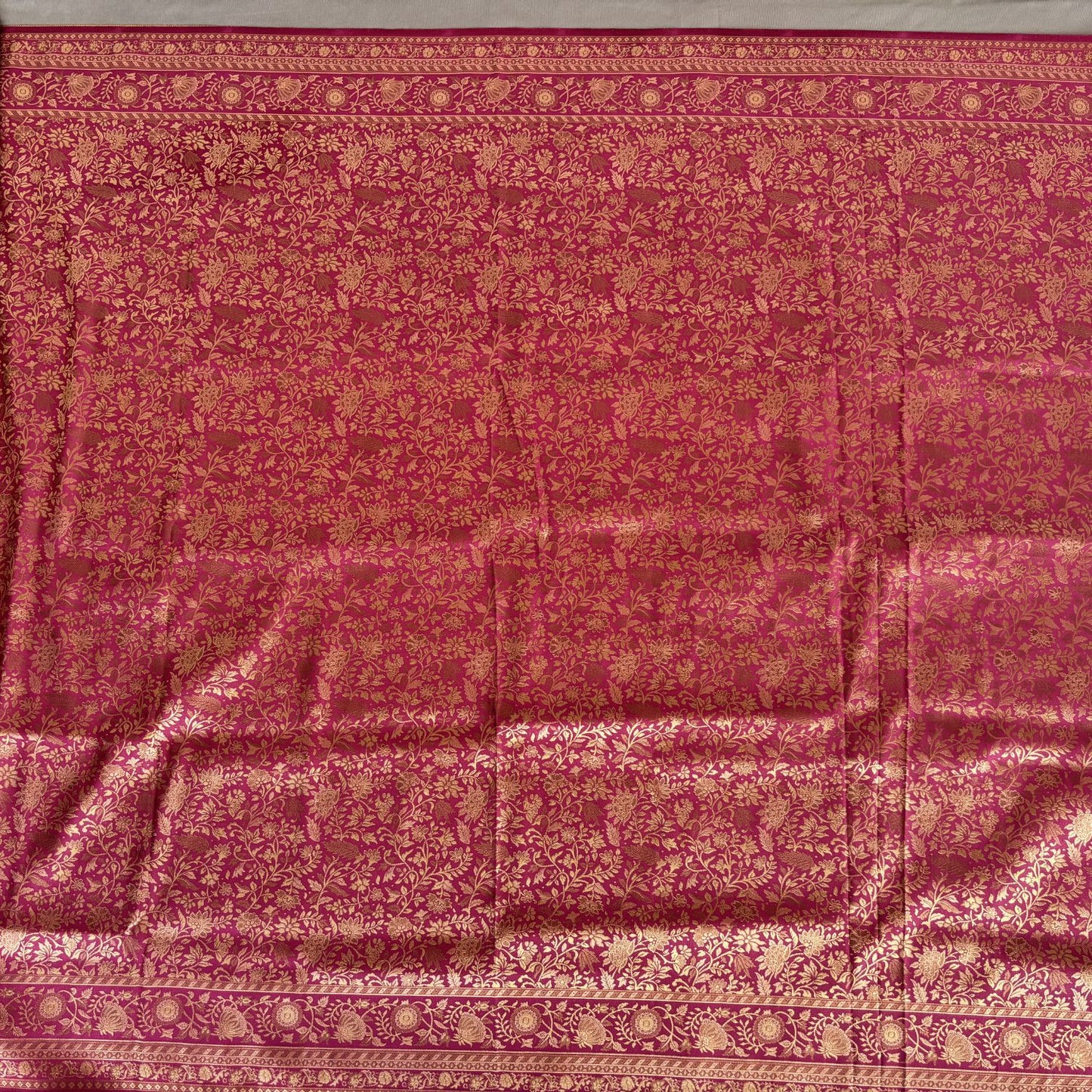 Dark Pink  benarasi soft silk saree
