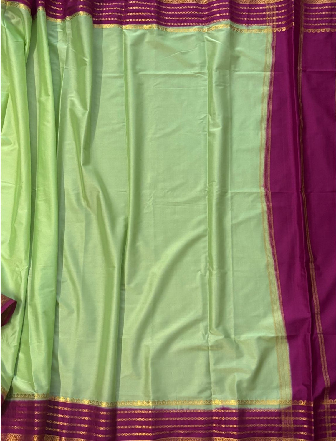 Light Green Mysore Silk Saree