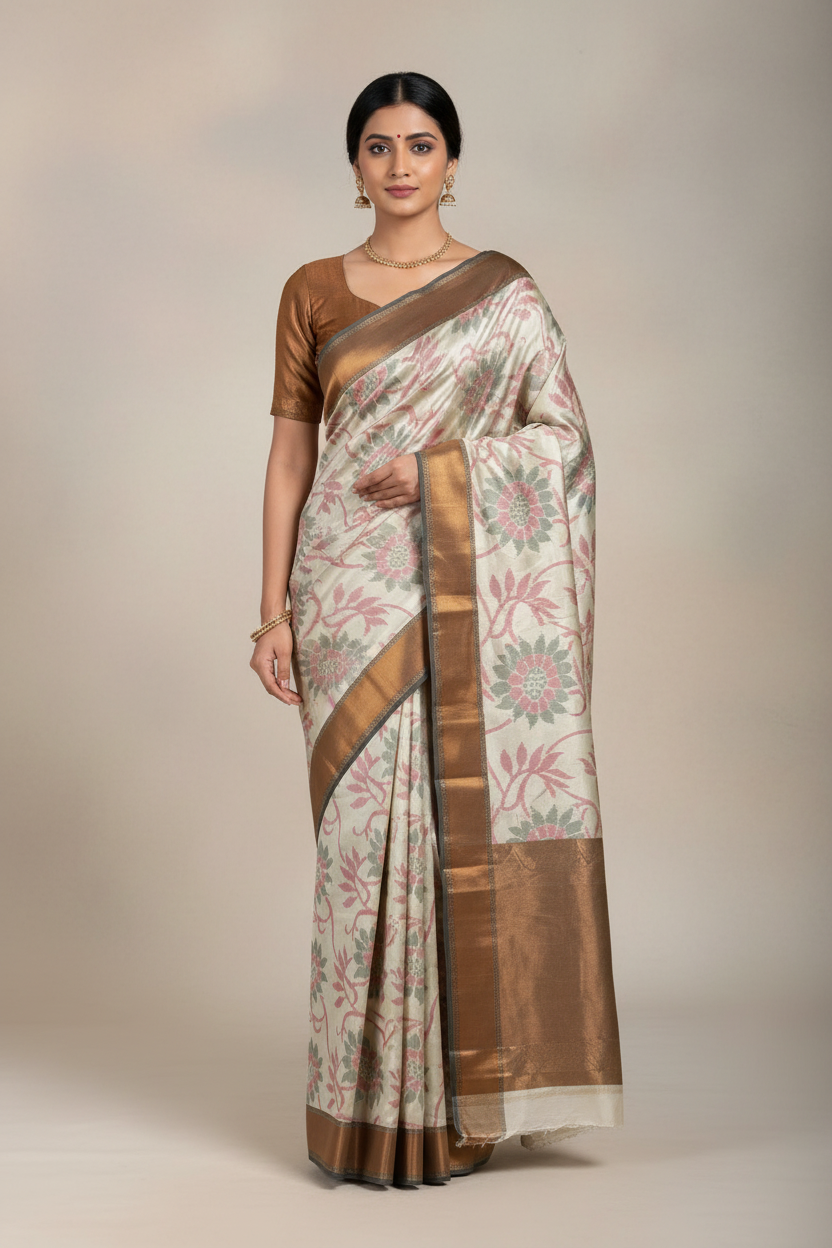 Moss Green Kanjeevaram Silk Saree