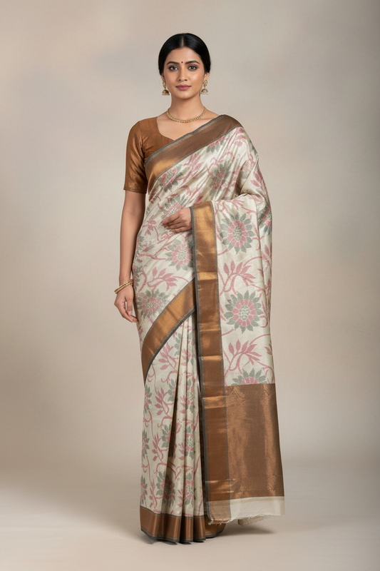 Moss Green Kanjeevaram Silk Saree