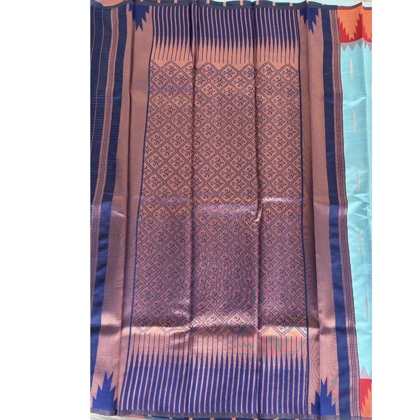 Sky Blue Kanjeevaram Silk Saree