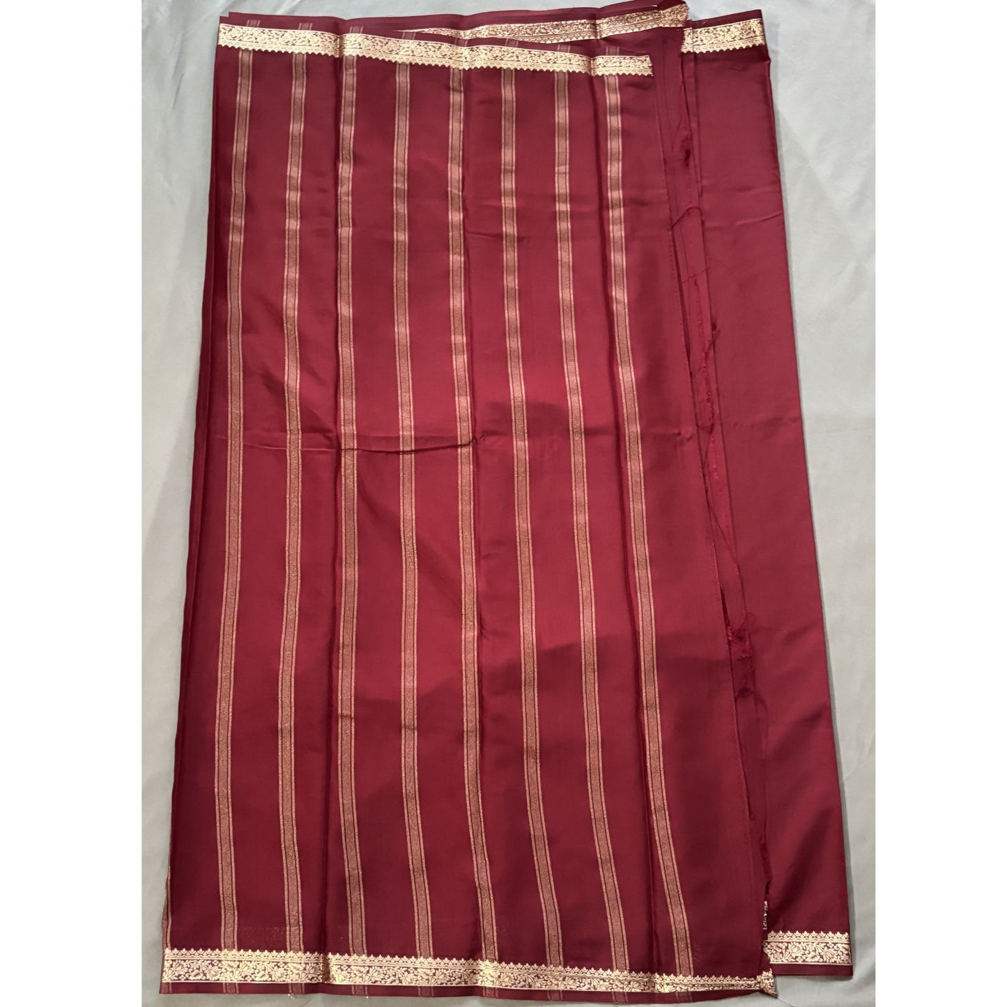 Red Crepe Silk Saree