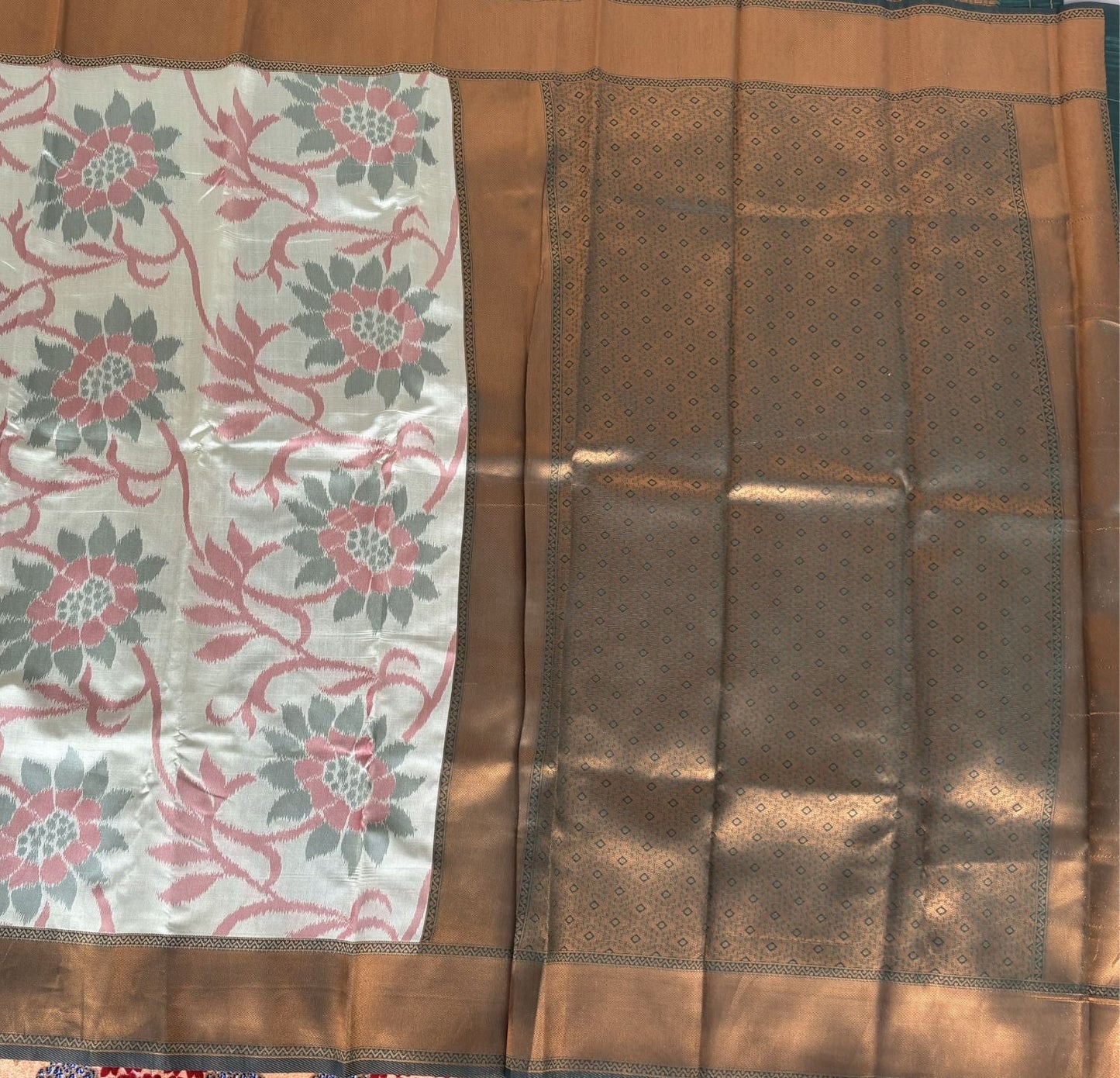 Moss Green Kanjeevaram Silk Saree