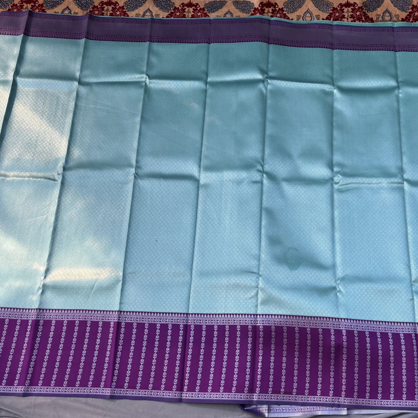 Sky Blue Kanjeevaram Silk Saree