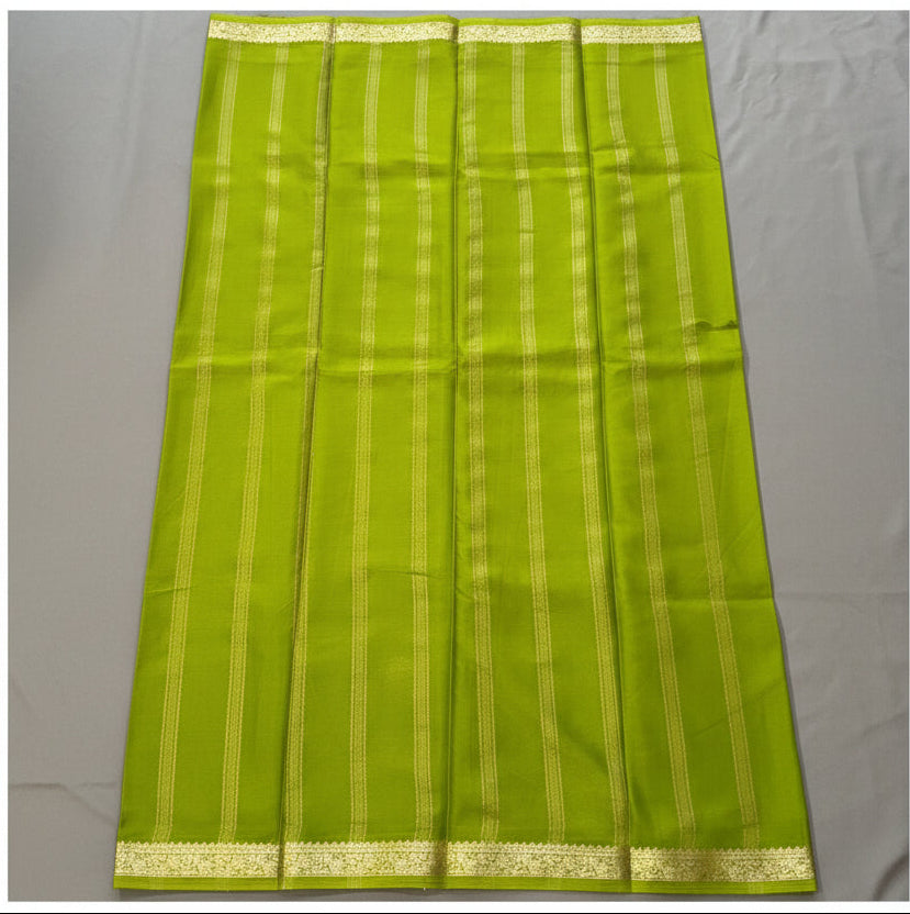 Light Green Crepe Silk Saree