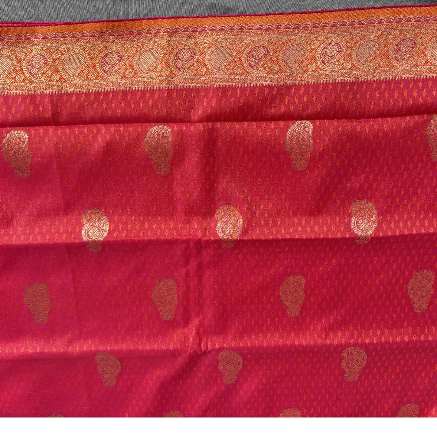 Pink ethnic motif Soft Silk Saree