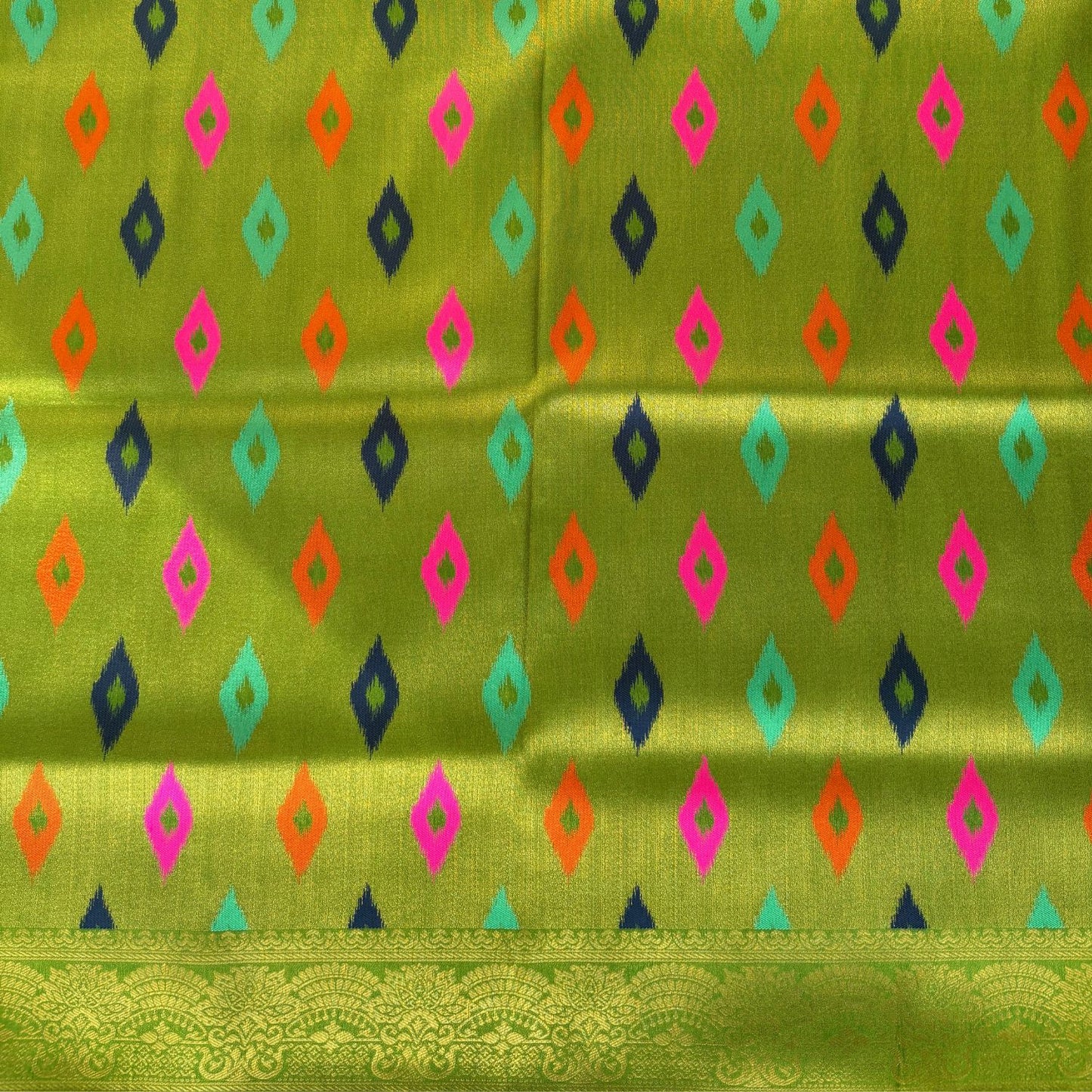 Green  benarasi Butta soft silk saree