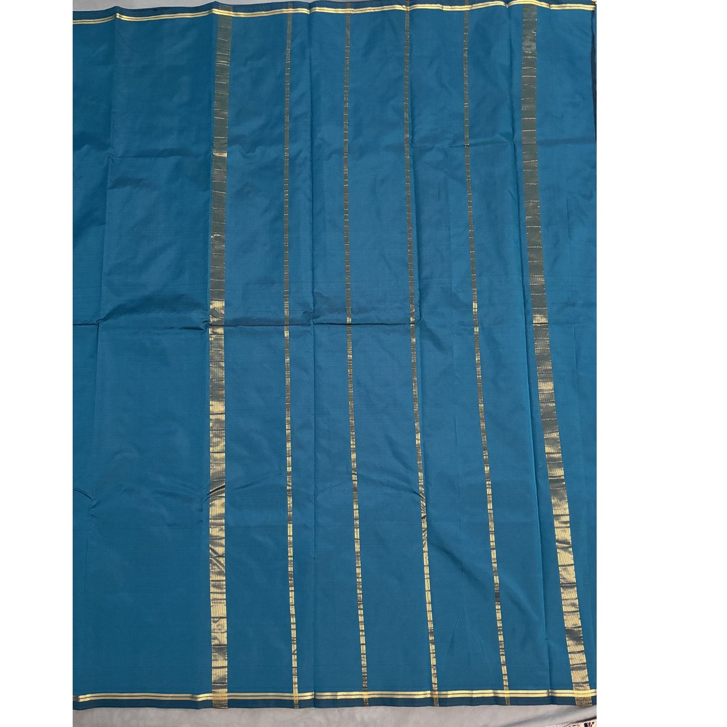 Teal Blue Semi Silk Saree