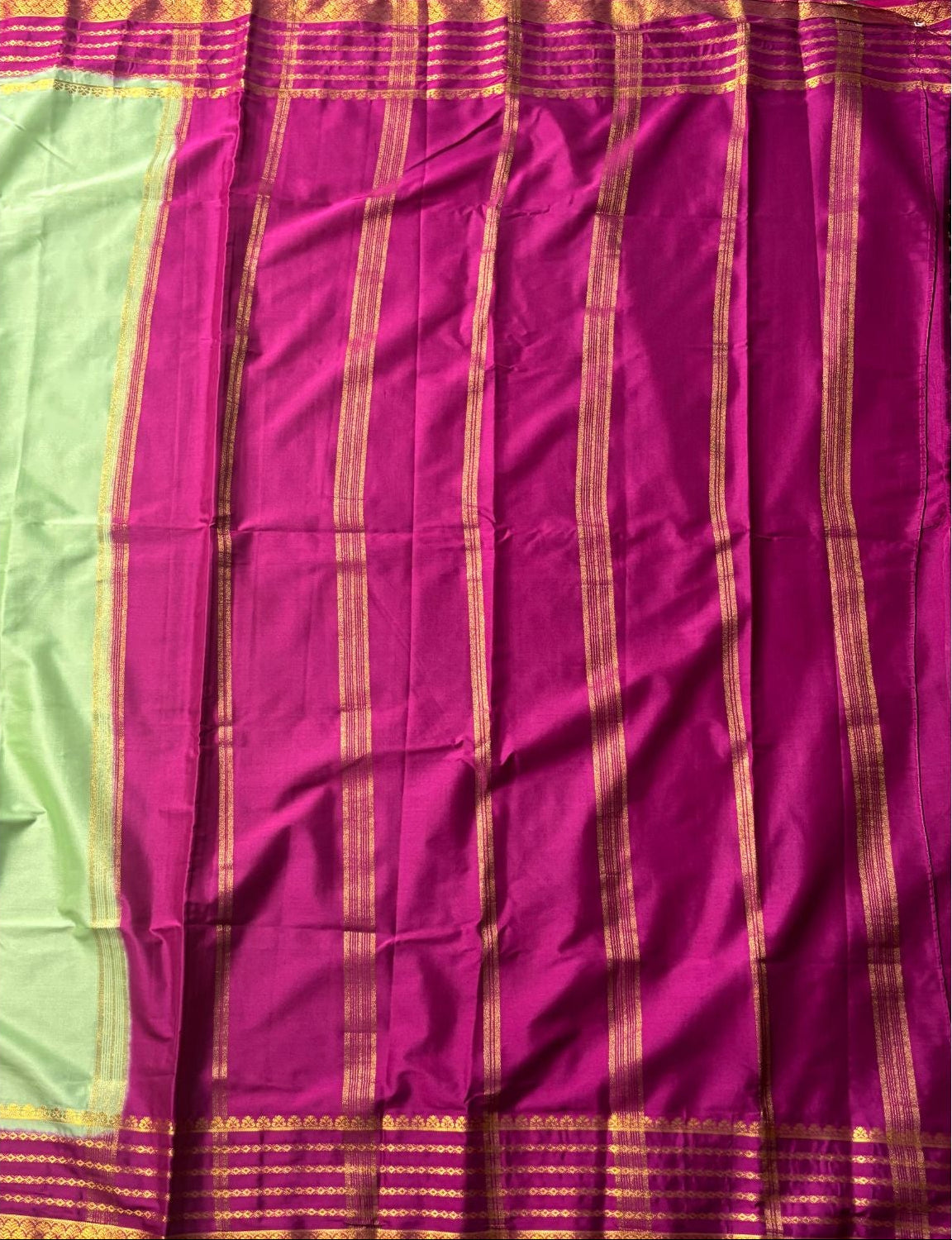 Light Green Mysore Silk Saree