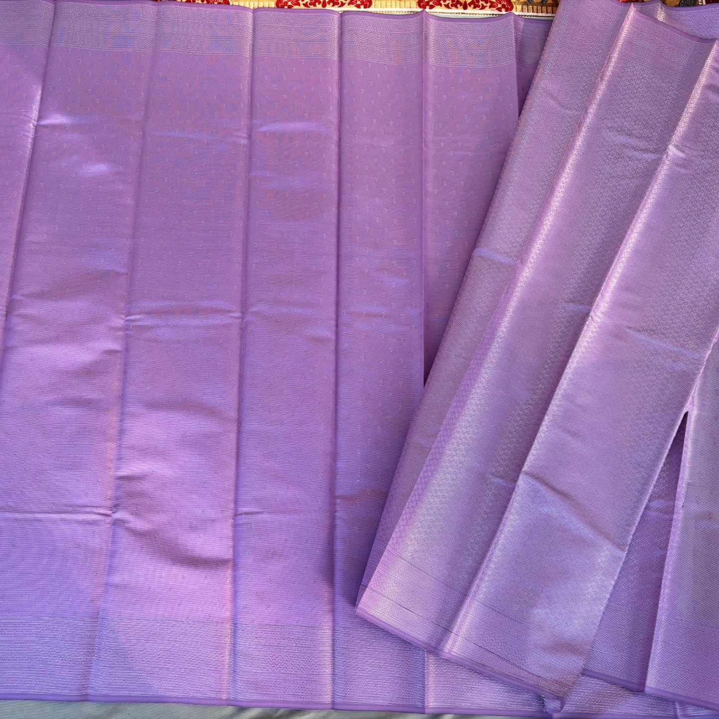 Lavender kanjeevaram Silk Saree