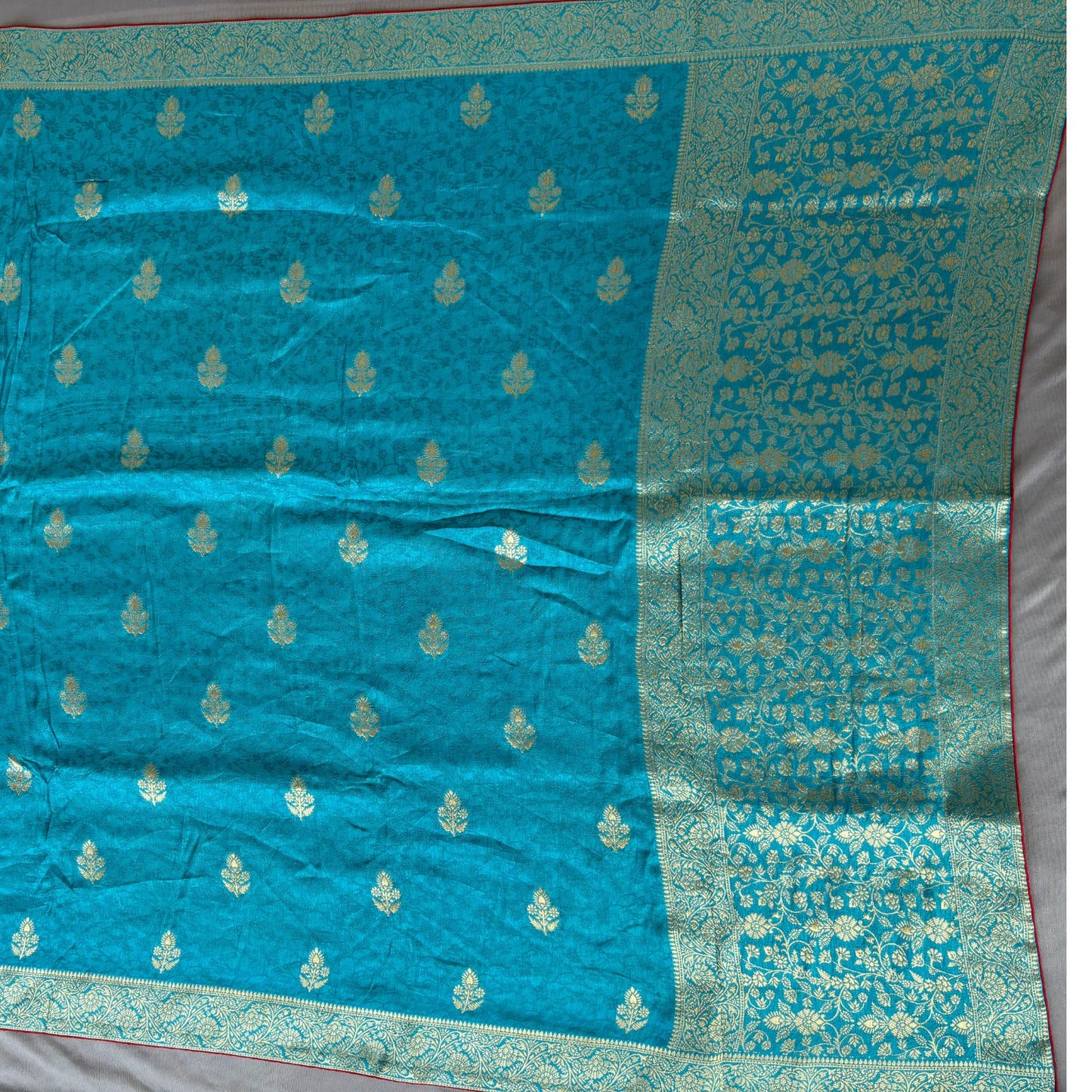 Sky Blue benarasi soft silk saree