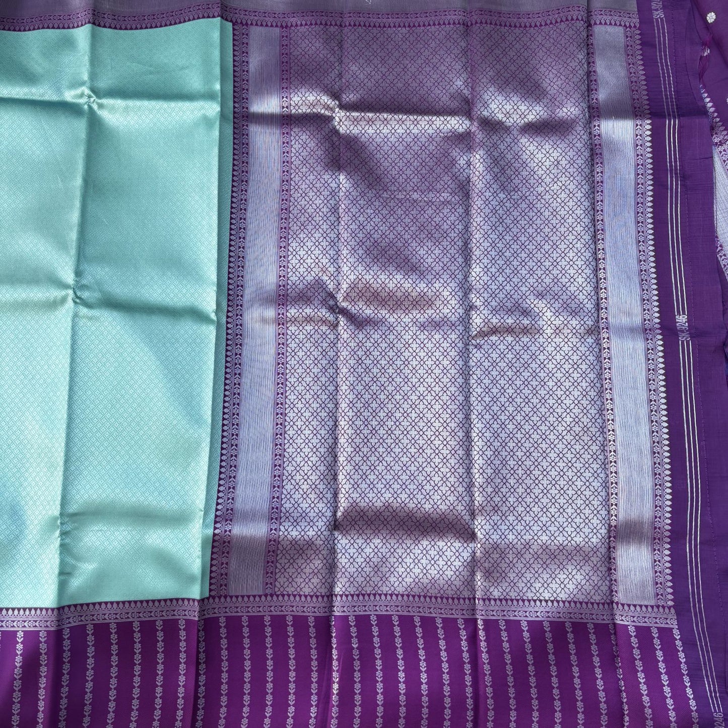 Sky Blue Kanjeevaram Silk Saree