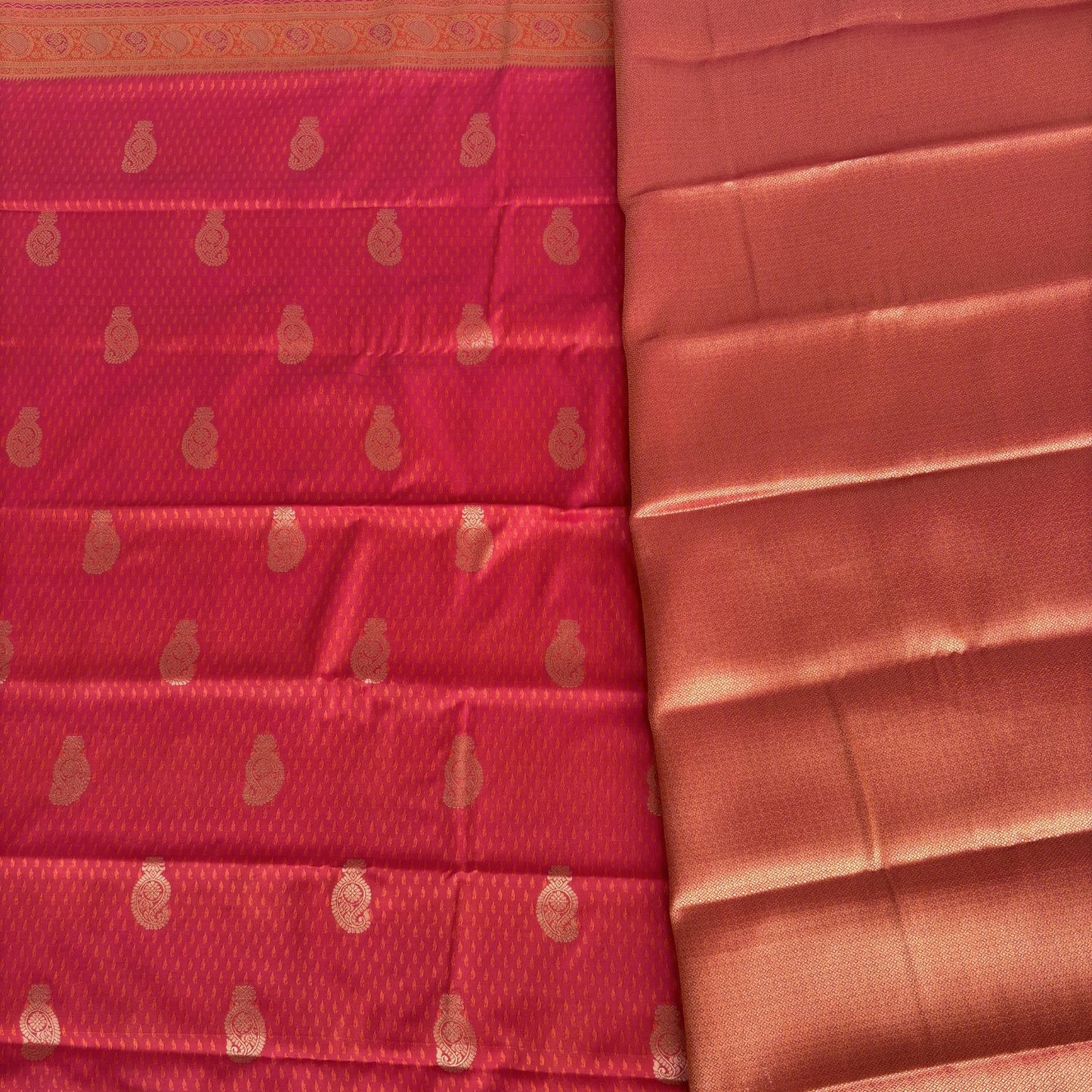 Pink ethnic motif Soft Silk Saree