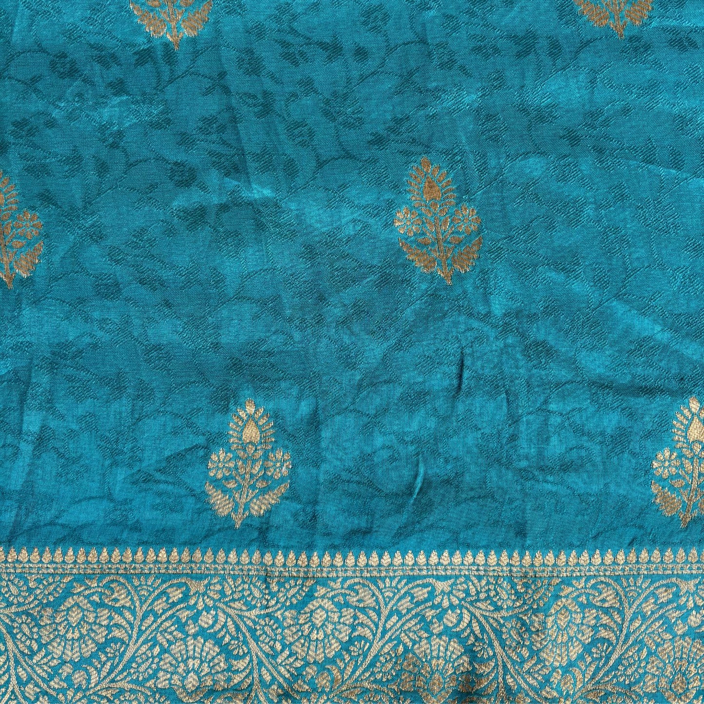 Sky Blue benarasi soft silk saree