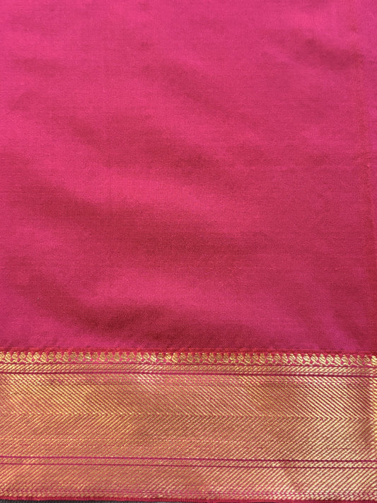 pink Kanjeevaram ethnic motif Raw Silk Saree